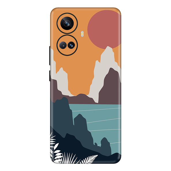 realme 10 Series Orange Sky Aesthetic Mobile Skin