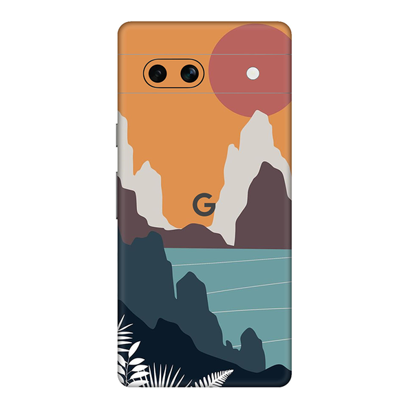 Google Pixel 7 Series Orange Sky Aesthetic Mobile Skin