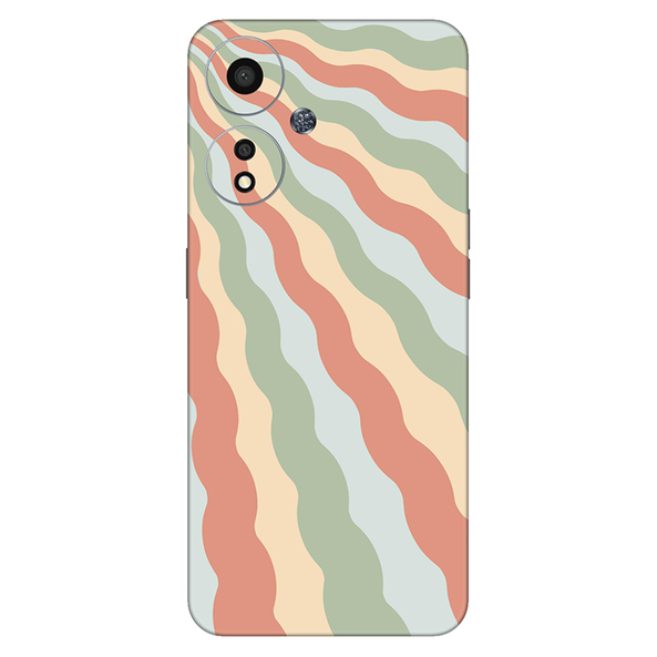 Oppo A Series Peach Retro Waves Mobile Skin