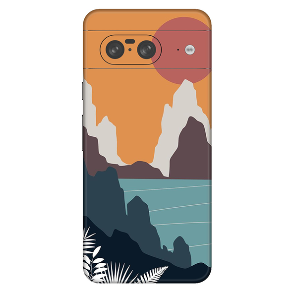 Google Pixel 8 Series Orange Sky Aesthetic Mobile Skin