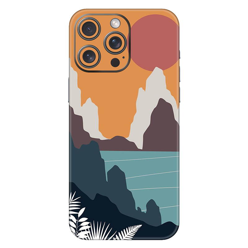 Iphone 15 Series Orange Sky Aesthetic Mobile Skin