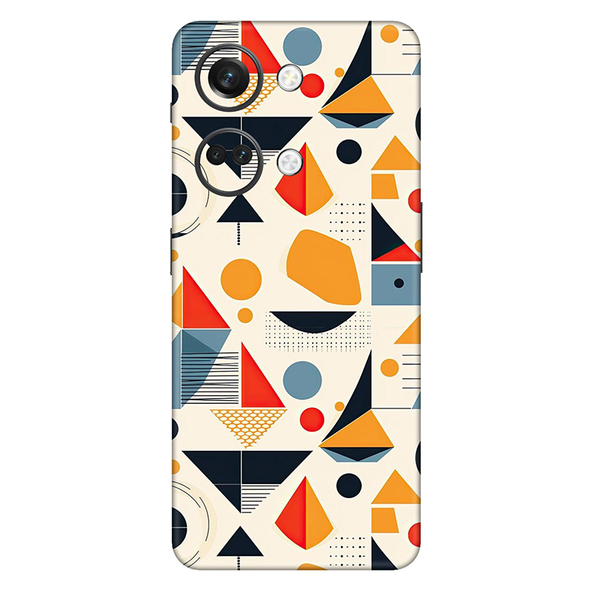 OnePlus Nord 3 Series Black Multi Shape Geometric Mobile Skin