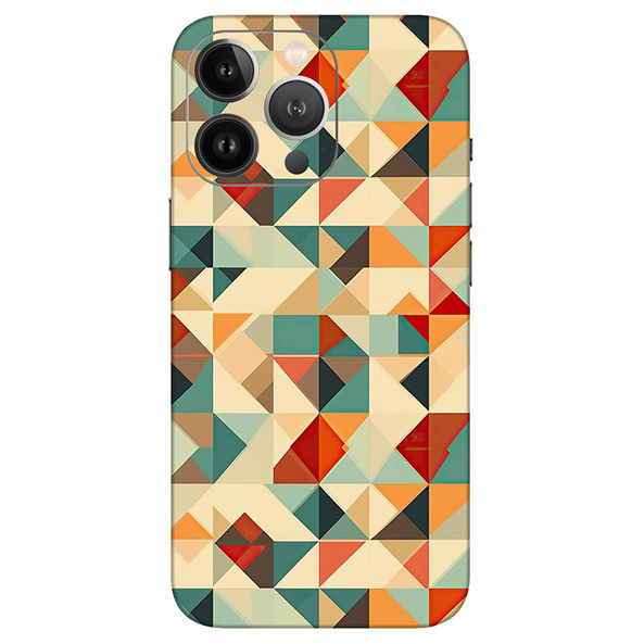 Iphone 13 Series Multicolored Square Geometric Mobile Skin