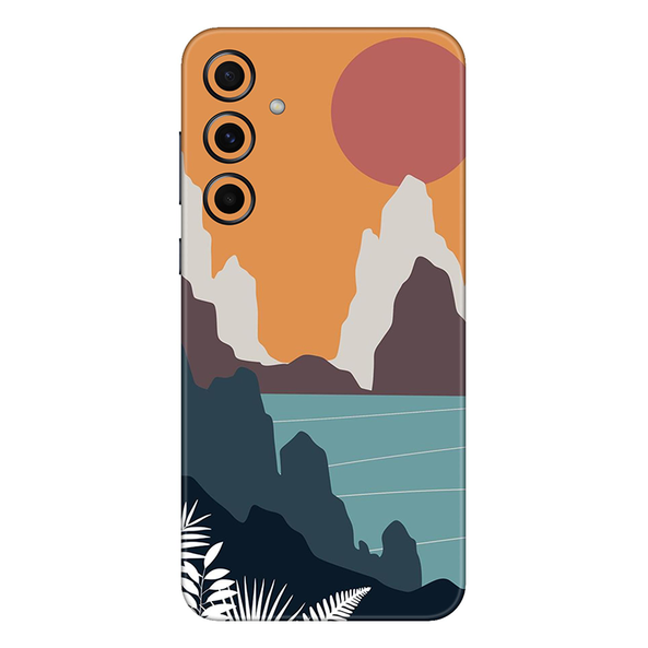 Samsung A Series Orange Sky Aesthetic Mobile Skin