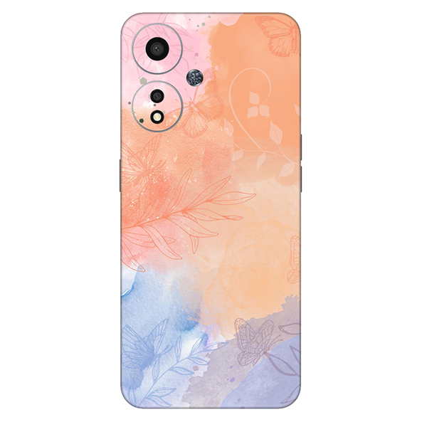 Oppo A Series Persian Orange Watercolor Mobile Skin