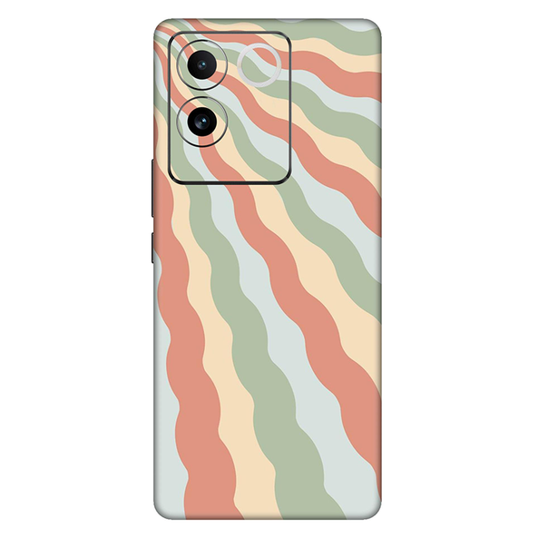 Vivo T Series Peach Retro Waves Mobile Skin