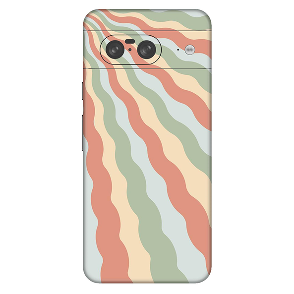 Google Pixel 8 Series Peach Retro Waves Mobile Skin