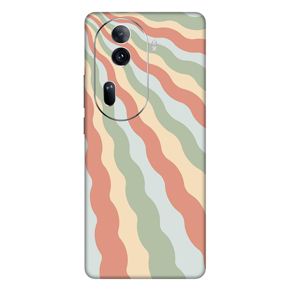 Oppo Reno Series Peach Retro Waves Mobile Skin