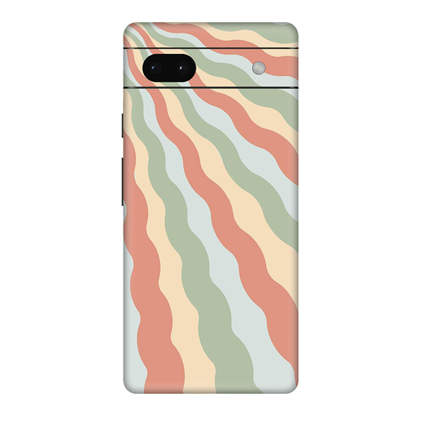 Google Pixel  6 Series Peach Retro Waves Mobile Skin