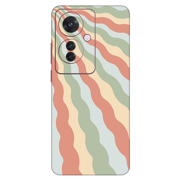 Oppo F Series Peach Retro Waves Mobile Skin