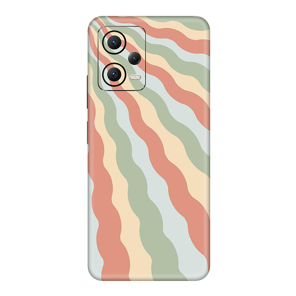 Poco X5 Series Peach Retro Waves Mobile Skin