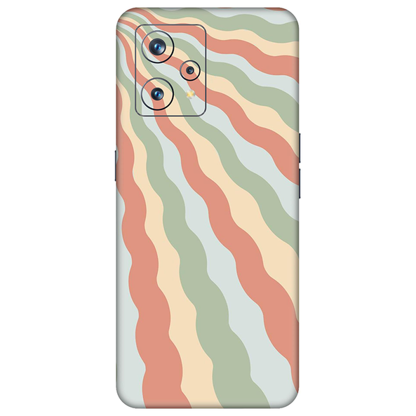 Realme 9 Series Peach Retro Waves Mobile Skin