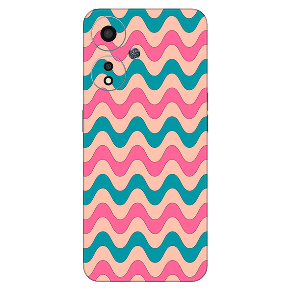 Oppo A Series Pink Blue Retro Waves Mobile Skin