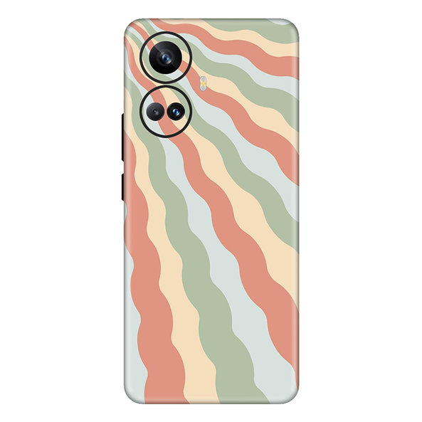 realme 10 Series Peach Retro Waves Mobile Skin