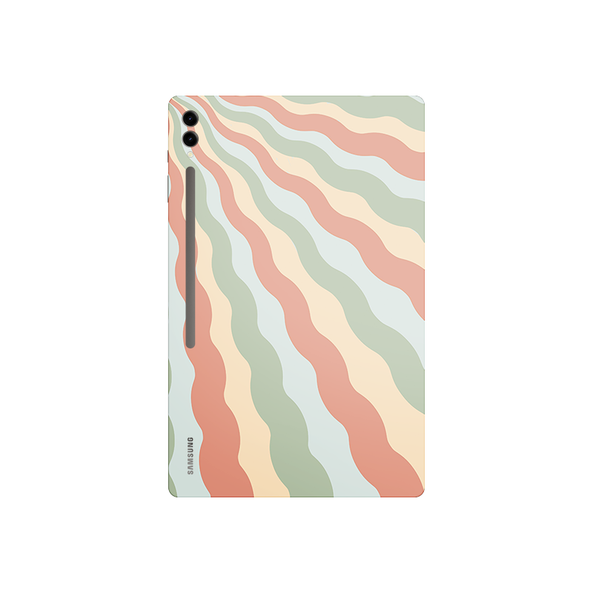 Peach Retro Waves Tablet Skin