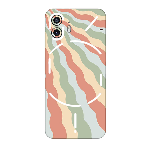 Nothing Series Peach Retro Waves Mobile Skin