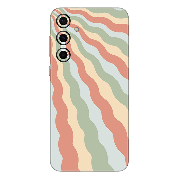 Samsung A Series Peach Retro Waves Mobile Skin