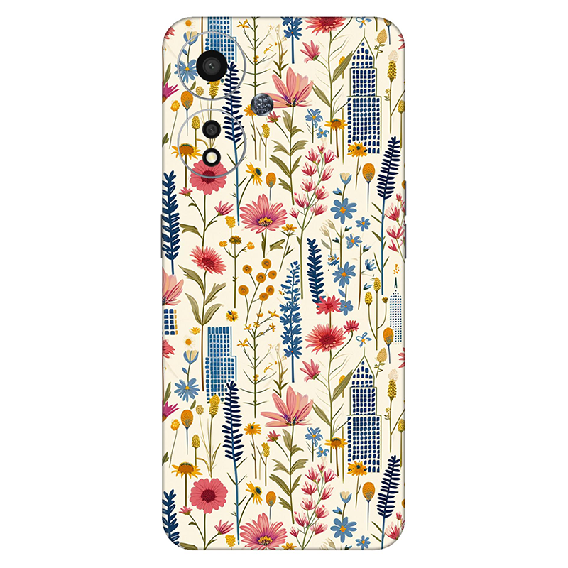 Oppo A Series Pink Floral City Mobile Skin