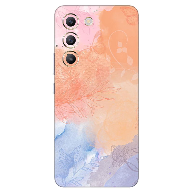 Vivo Y series Persian Orange Watercolor Mobile Skin