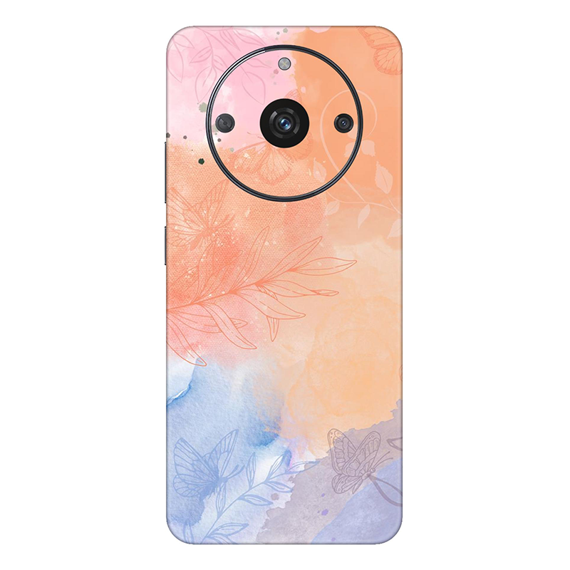 Realme Narzo Series Persian Orange Watercolor Mobile Skin