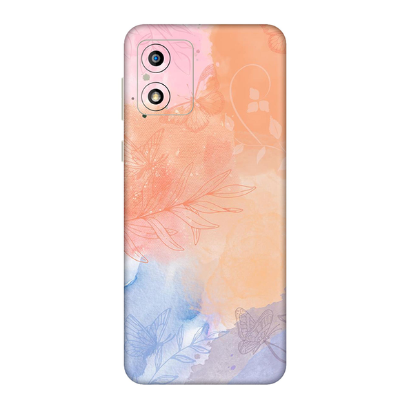 Motorola E Series Persian Orange Watercolor Mobile Skin