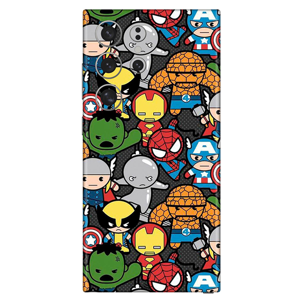 Samsung S24 Series Avengers Doodle Mobile Skin