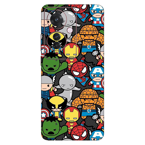 Oppo F Series Avengers Doodle Mobile Skin