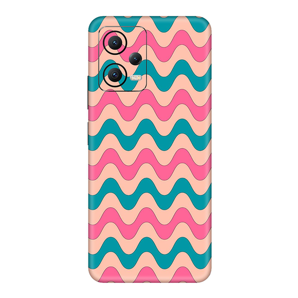 Poco X5 Series Pink Blue Retro Waves Mobile Skin