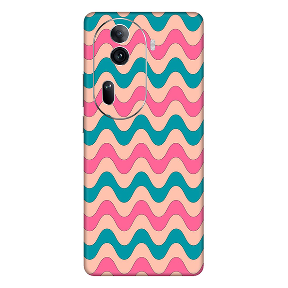 Oppo Reno Series Pink Blue Retro Waves Mobile Skin