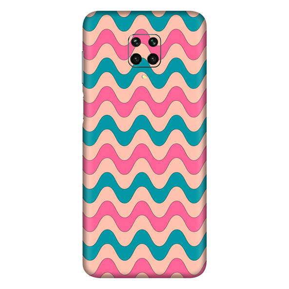 Xiaomi Redmi 9 Pink Blue Retro Waves Mobile Skin