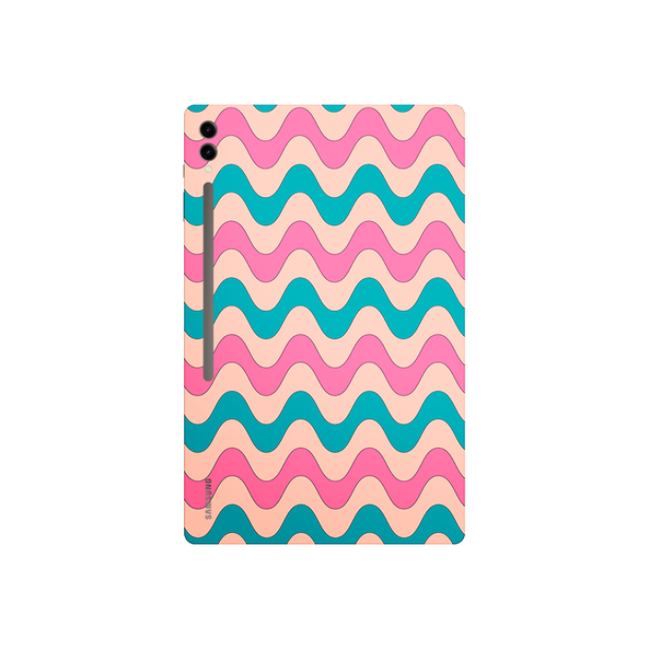 Pink Blue Retro Waves Tablet Skin