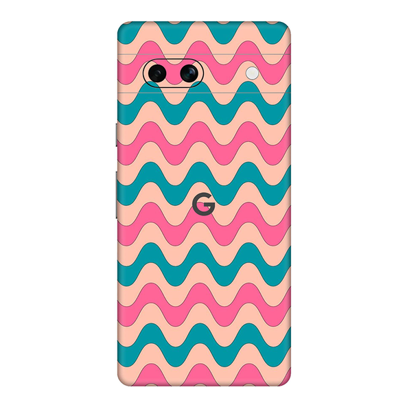 Google Pixel 7 Series Pink Blue Retro Waves Mobile Skin