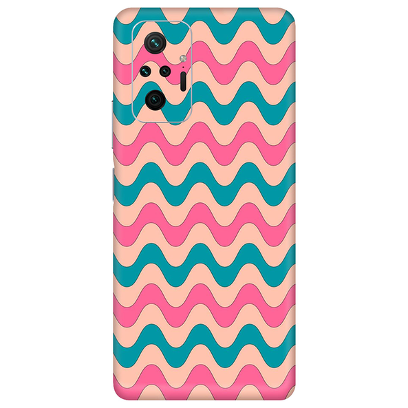 Xiaomi Redmi Note 10 Series Pink Blue Retro Waves Mobile Skin