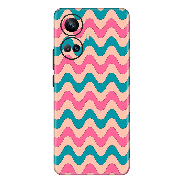 realme 10 Series Pink Blue Retro Waves Mobile Skin