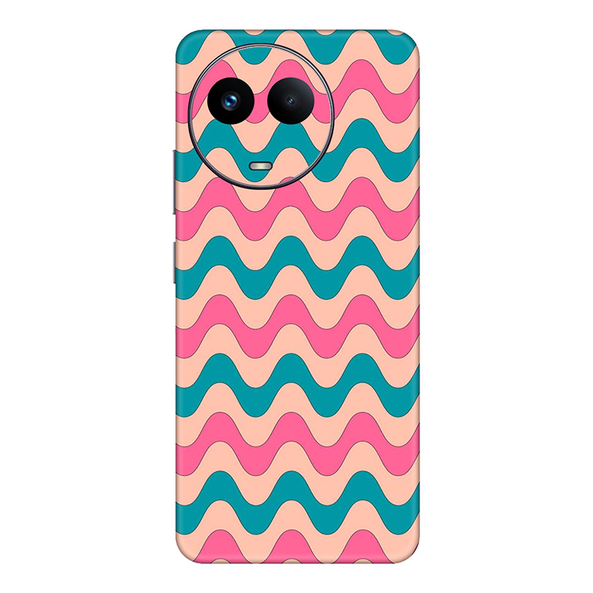 realme 11 Series Pink Blue Retro Waves Mobile Skin