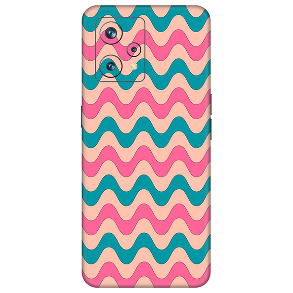 Realme 9 Series Pink Blue Retro Waves Mobile Skin