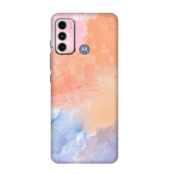 Motorola G Series Persian Orange Watercolor Mobile Skin