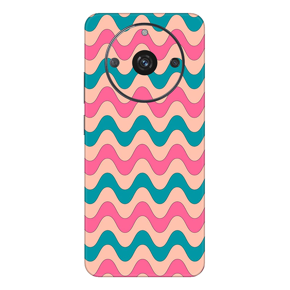 Realme Narzo Series Pink Blue Retro Waves Mobile Skin