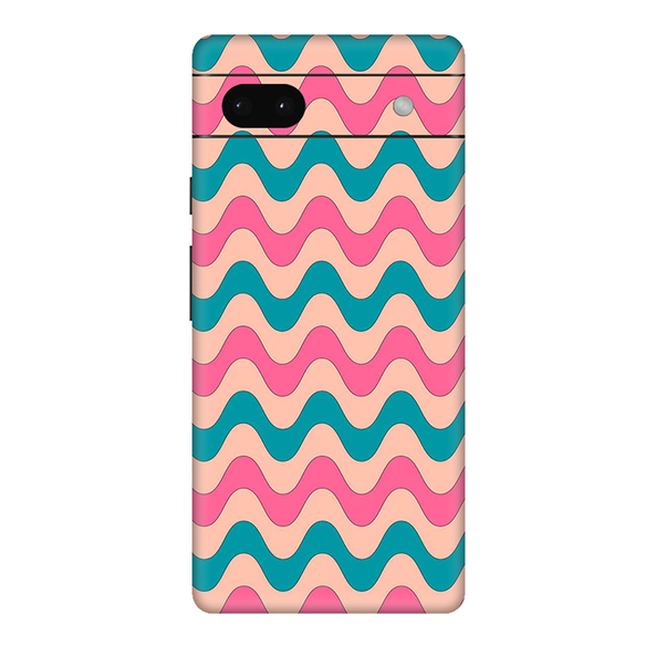 Google Pixel  6 Series Pink Blue Retro Waves Mobile Skin