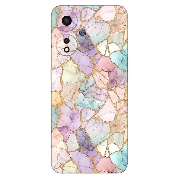 Oppo A Series Rainbow Marble Mobile Skin