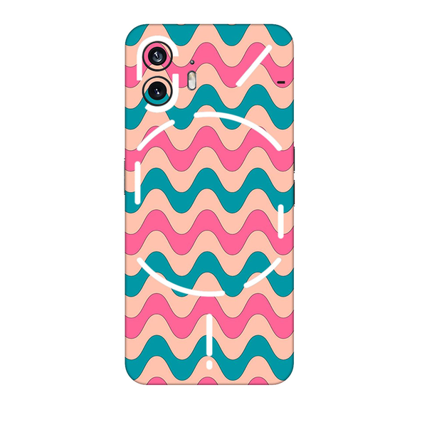 Nothing Series Pink Blue Retro Waves Mobile Skin