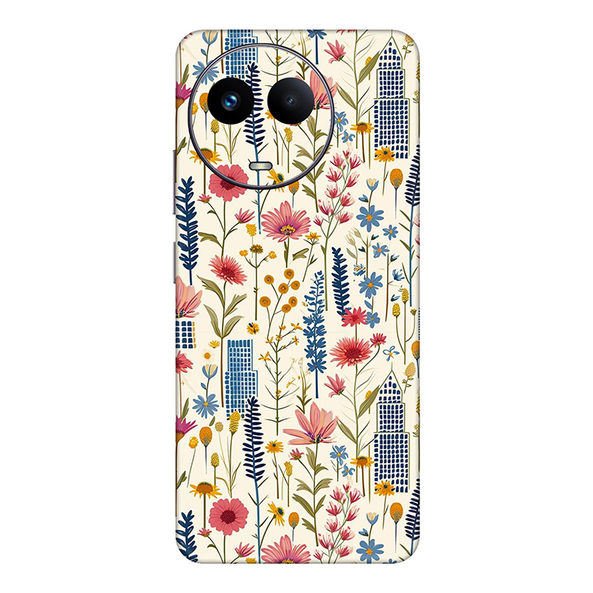 realme C Series Pink Floral City Mobile Skin