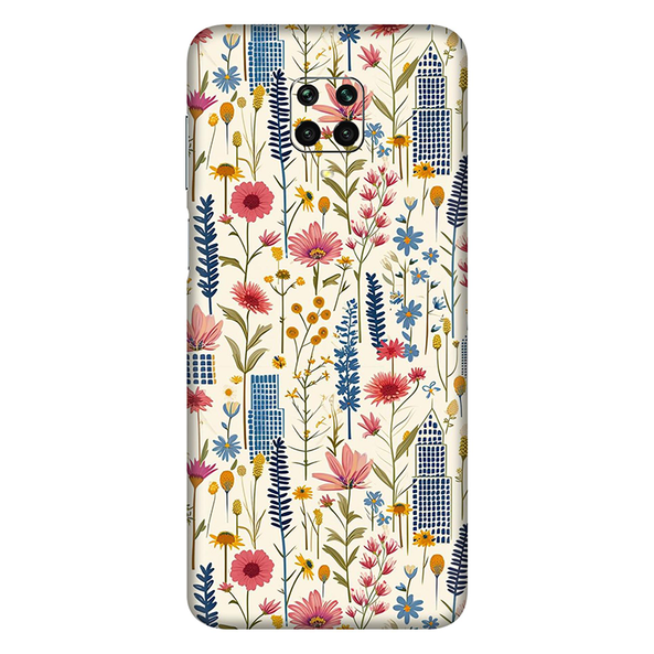 Xiaomi Redmi 9 Pink Floral City Mobile Skin