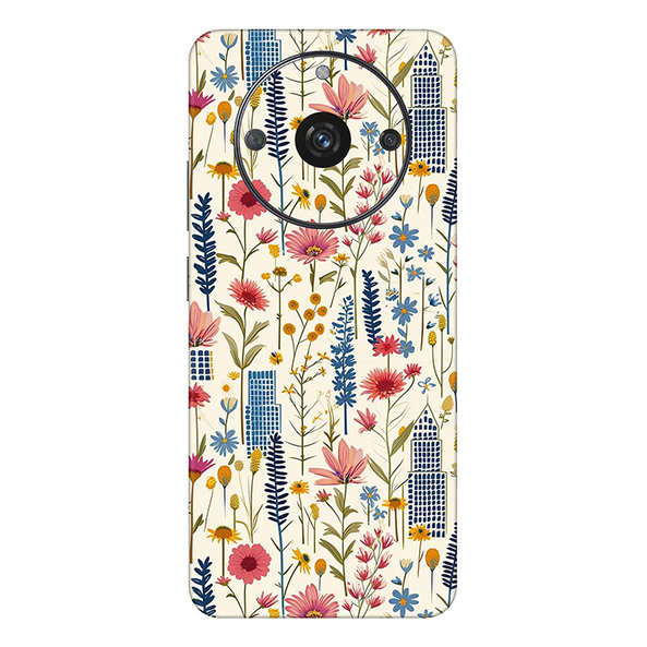 Realme Narzo Series Pink Floral City Mobile Skin