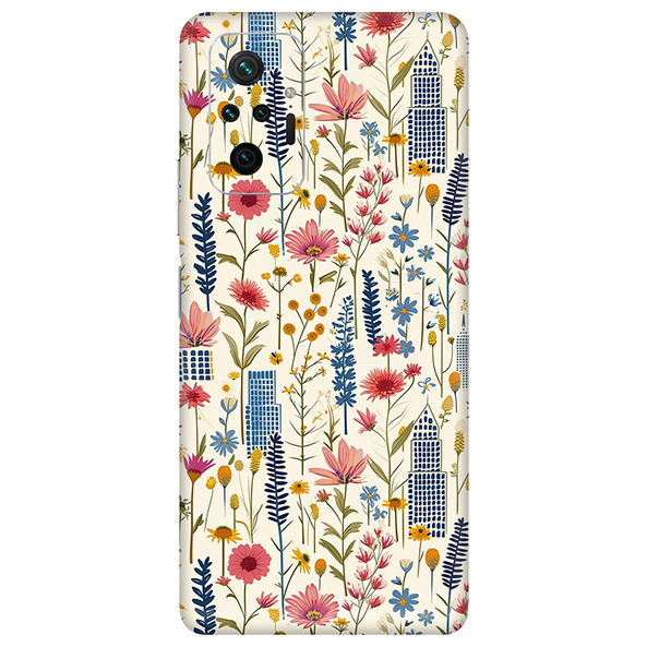 Xiaomi Redmi Note 10 Series Pink Floral City Mobile Skin