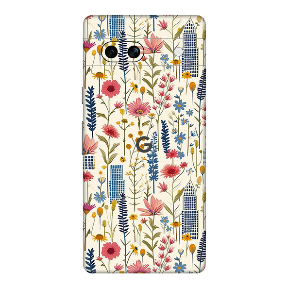 Google Pixel 7 Series Pink Floral City Mobile Skin