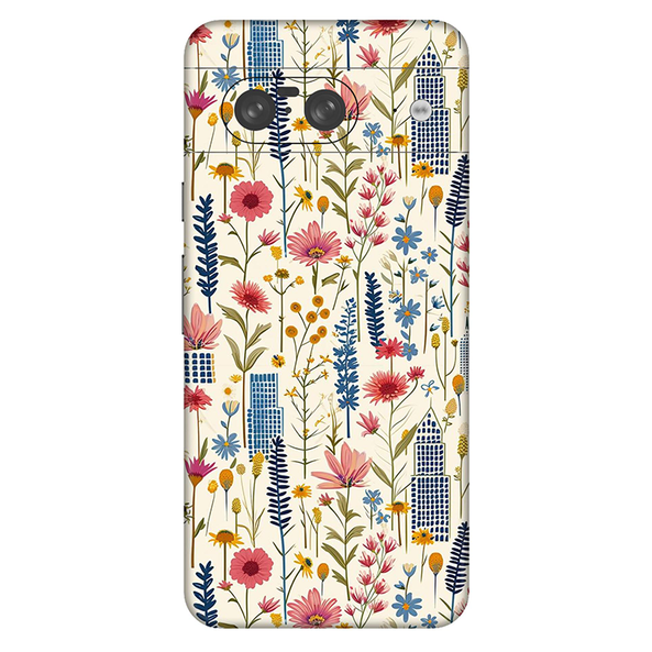 Google Pixel 8 Series Pink Floral City Mobile Skin