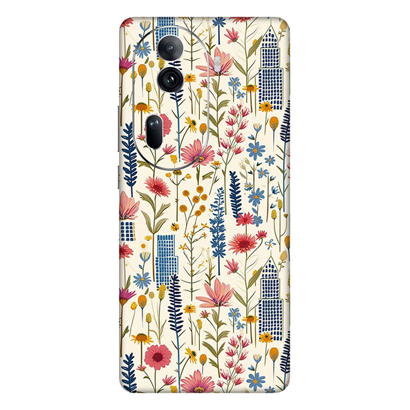 Oppo Reno Series Pink Floral City Mobile Skin