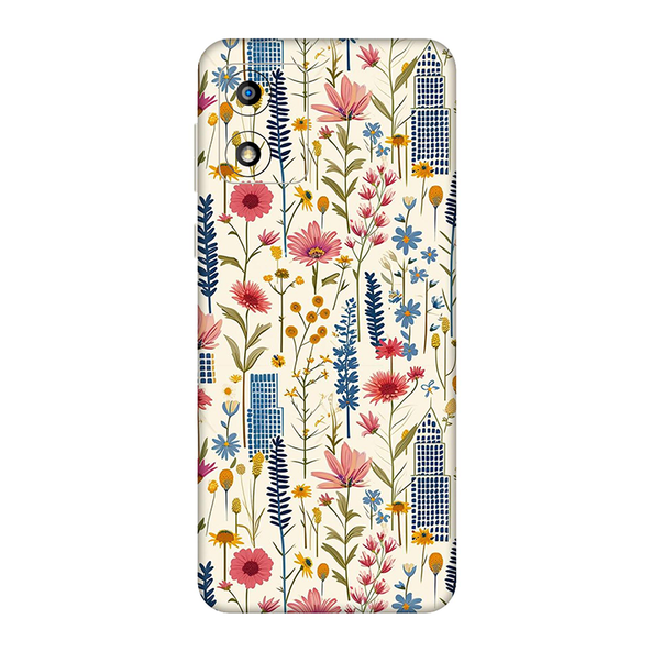 Motorola E Series Pink Floral City Mobile Skin