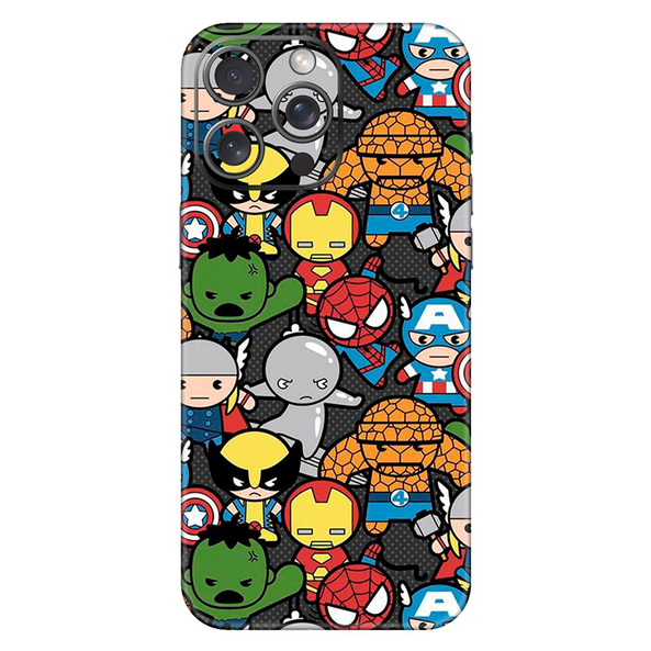 Iphone 15 Series Avengers Doodle Mobile Skin